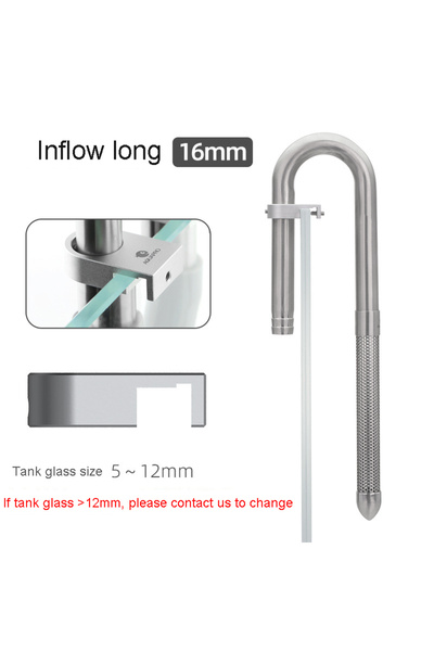 Choice1 inflow long 16 AQUAPRO Mini Stainless Steel Skimmer Inlet Outlet Outf...