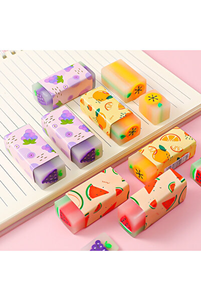 Choice7 fruit 3pcs Creative Toast Bread Eraser Student Creative Stationery Ch...