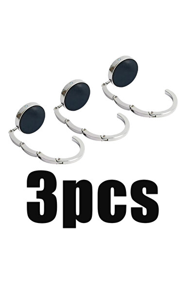 Choice 3pcs Silver 1-3Pcs Foldable Bag Hook Portable Good Load-Bearing Capaci...