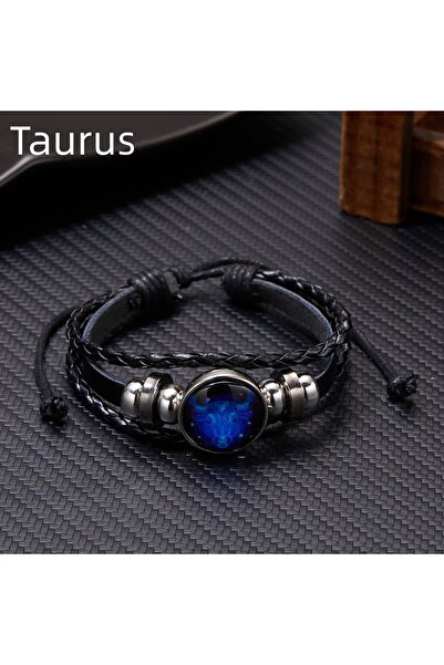 Choice BR22Y0338-5 12 Constellation Zodiac Sign Charm Luminous Bracelets Men ...