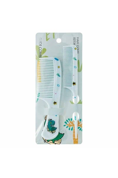 Choice blue 2pcs Kids Hair Combs Set Cartoon Animals Children Hairdressing Co...