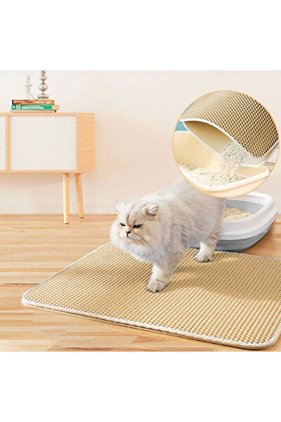 Choice S-30x45cm Khaki Pet Cat Litter Mat Waterproof Double Layer Cat Litter ...