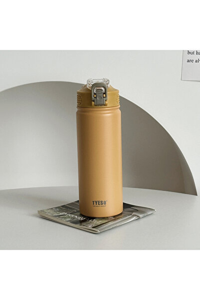 Choice 750ML Yellow TYESO 600ML/750ML Thermos Water Bottle With Straw Stainle...