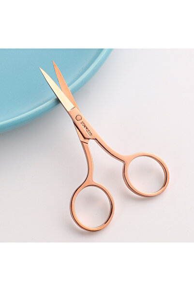 Choice4 Rose gold Durable Stainless Steel Eyebrow Nose Hair Trimmer Fine Poin...