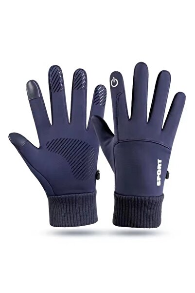 Choice14 S Navy Blue Black Winter Warm Full Fingers Waterproof Cycling Outdoo...