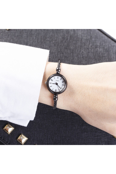 Choice Roma Black-white YIKAZE Women Watches Small Gold Bangle Bracelet Watch...