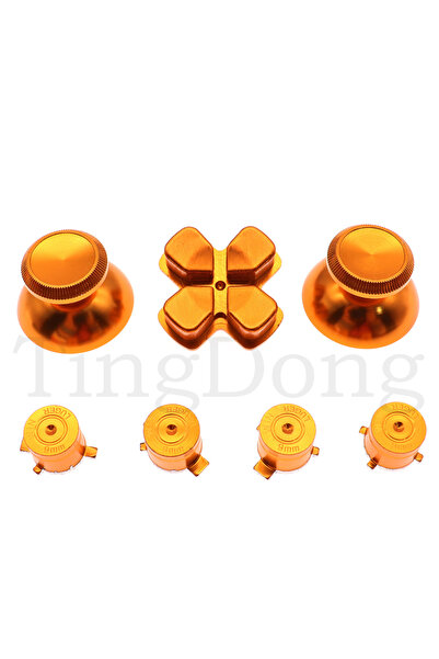 Choice4 N3 Gold BLACK red blue Custom Metal Thumbsticks Analogue Controller B...