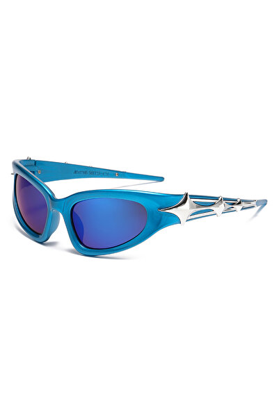 Choice3 blue Hiking Camping Y2k Fashion Punk Sports Anti Light Glasses for Me...