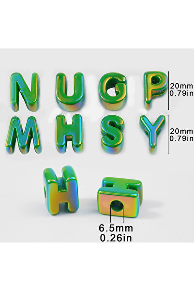 Choice38 Random 15Pcs 9.green letters Random Colorful 5/10/15Pcs 26 Letters A...