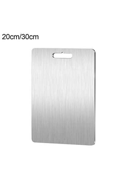 Choice 20 x 30cm Cutting Board Food-grade Stainless Steel Thickened Double Si...