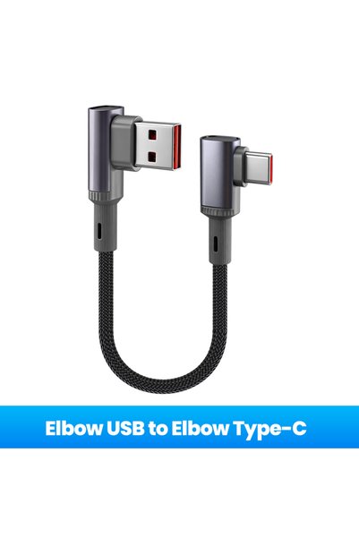 Choice13 0.15m Elbow to Elbow 66W 90° Elbow USB Type C Cable Fast Charging 0....
