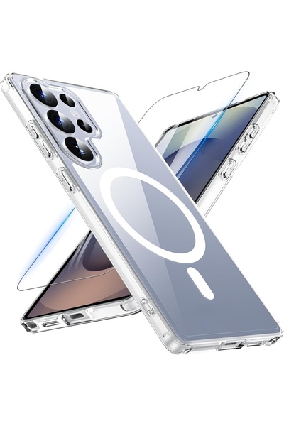 Choice1 Galaxy S26 Case & Screen Protector Transparent Transparent Magnetic P...