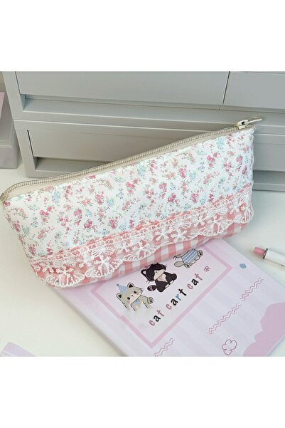 Choice1 02 Only Pen Bag New Lace Floral Pen Bag Cute Fresh Pencil Case Studen...