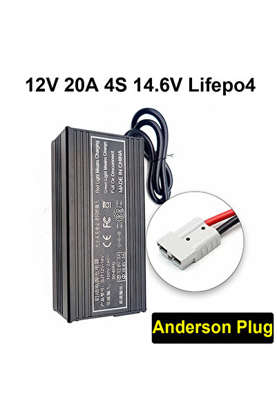 Choice4 EU Plug Anderson Plug 12V 10A/20A Smart Battery Charger For Lifepo4 L...