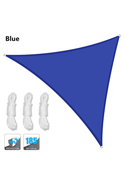 Choice 500X500X500CM BLUE 5x5x5/2x2x2M Waterproof Sun Shelter Triangle Sunsha...