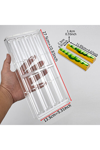 Choice 8L-6027 1Pcs Chocolate Mold Polycarbonate Cylindrical Strip Sphere Sha...