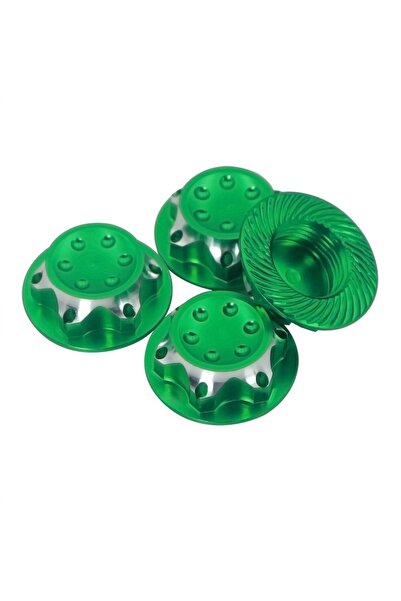 Choice Green 4pcs Aluminium Wheel Hub Cover Antidust Cover 17mm Hex Nut For R...