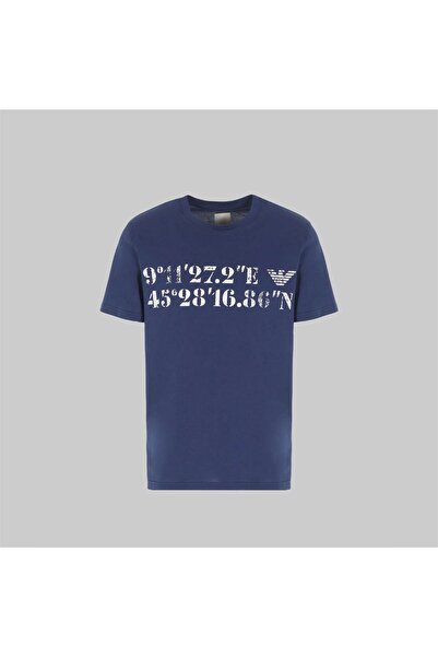 Emporio Armani Φθαρμένο μονογραμμένο μπλουζάκι Μ
