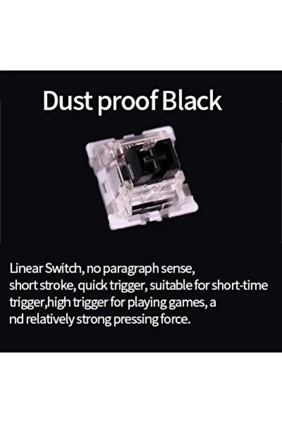 Choice4 GGBEE Dustproof Black 10PCS Outemu Switches Mechanical Keyboard Shaft...