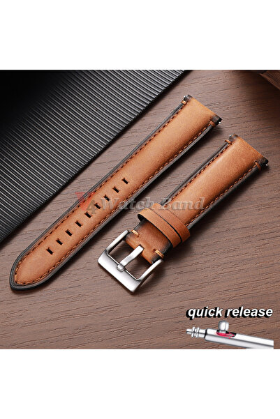choice2 24mm Light Brown-Black Cowhide Leather Watch Strap 20mm 22mm 24mm for...