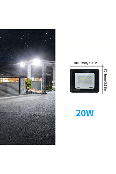 Choice Cold White AC220V(175-265V) 20W LED Floodlight AC220V 110V 10-300W IP6...