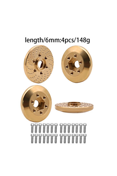 Choice A 4pcs 6MM Brass Wheel Hex Hub Adapter for 1.9 2.2 Beadlock Wheel Rim ...