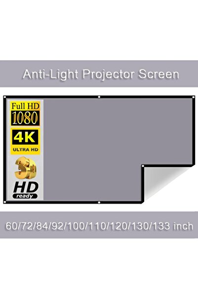 Choice 133 inch High Brightness Portable Projection Screen Anti-Light Project...