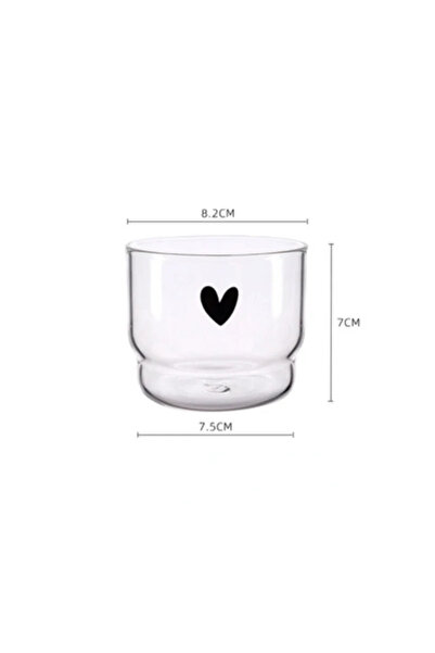 Choice 301-400ml Love 300ml Love/Happy Wall Glass Cup Milk Coffee Heart Cups ...