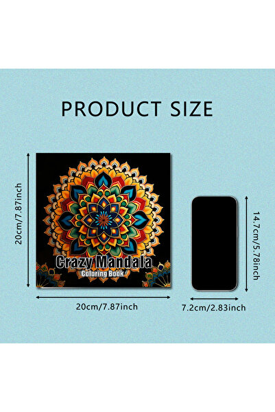 Choice X1-1108 Crazy Mandala Coloring Book for Adults - Anti-Stress Relaxatio...