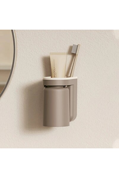 Choice Brown G1806B 1 Pc Innovative Toothbrush Storage Rack No Hole Light Lux...