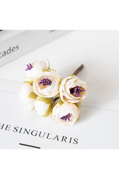 Choice18 18pieces Milky White Artificial Flowers Silk Stamen Plum Wedding Wal...