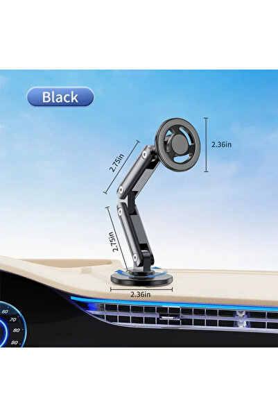 Choice Black Magnetic Metal Car Phone Holder 360 Rotation Adjustable Foldable...