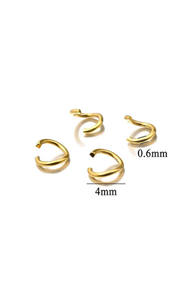 Choice5 G 4MM 100pcs Stainless Steel Split Rings Jump Rings 18K Gold Plated P...