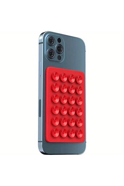 Choice6 Red Silicone Suction Phone Holder Mat Multi-functional Suction Cup Ph...