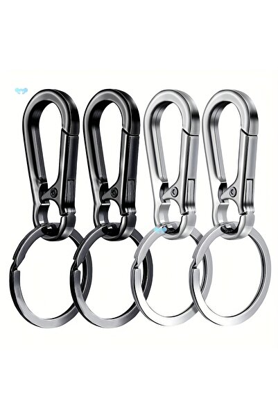 choice2 8 cm 4Pcs 4Pcs Carabiner Clip Keychain Metal Carabiner Shape Key Ring...