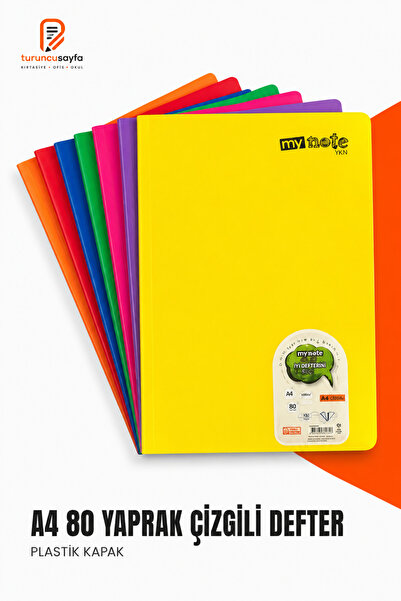 everart My Note Text A4 80 Yaprak Çizgili Defter Plastik Kapak