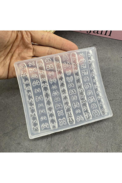 Choice without pen 1Pcs 3D Bowknot Silicone Nail Art Mold 90Shapes Sweet Ribb...