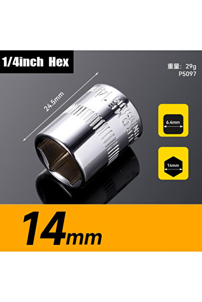 Choice14 14mm 1/4 Drive Inch 4 4.5 5 5.5 6 6.5 7 8 9 10 11 12 13 14mm Ratchet...