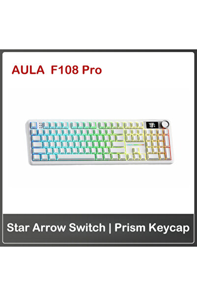 Choice10 F108 Pro White AULA F108Pro/F108 اتصال لاسلكي بتقنية البلوتوث ثلاثي ...