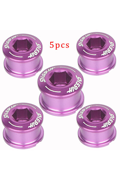 Choice HA 5Pcs Purple HASSNS Chainring Bolts 5Pcs Integrated Crankset Mtb Cha...