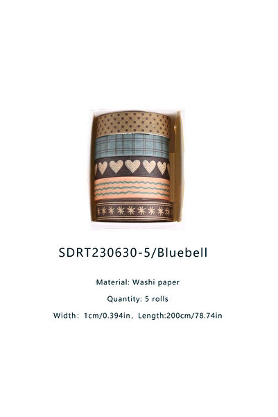 Choice10 SDRT230630-5 5 Rolls Forest Washi Tape Set Colorful Flowers Watercol...