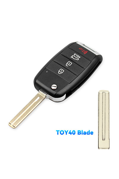 Choice 4BT TOY40 Blade KEYYOU 2/3/4BT Flip Remote Car Key Shell For Kia Caren...