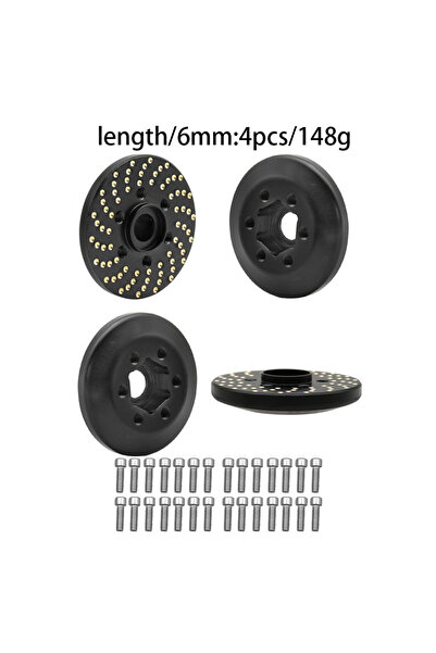 Choice B 4pcs 6MM Brass Wheel Hex Hub Adapter for 1.9 2.2 Beadlock Wheel Rim ...