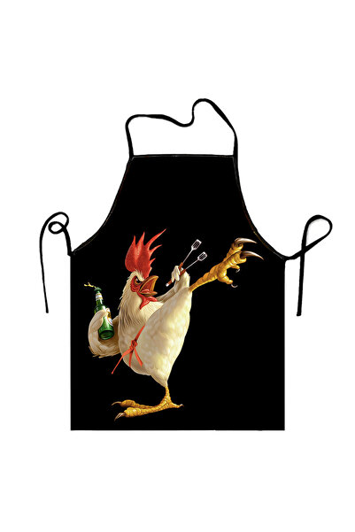 Choice 68X95cm 1 1pc Oxford Cloth Apron Soft Rooster Bull Pattern Colorful Pr...