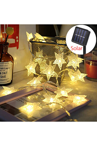 Choice 12M 100LEDS Star Warm Solar Star String Lights Outdoor Waterproof LED ...
