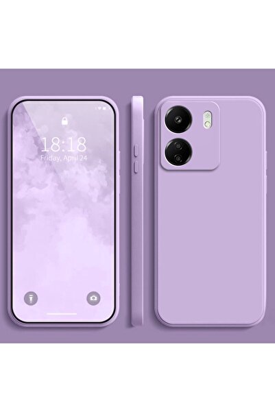 Choice9 For POCO C65 Purple Square Silicone Case for Redmi 13C 4G Cover Redmi...