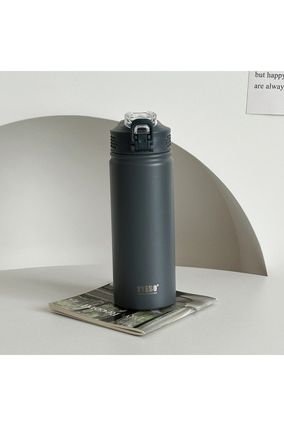 Choice 600ML Grey TYESO 600ML/750ML Thermos Water Bottle With Straw Stainless...