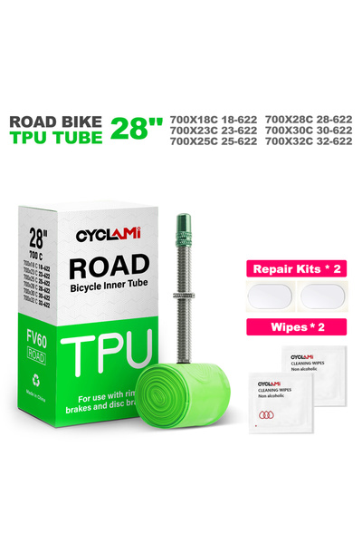 Choice Presta Valve 700c 60mm 18-32C 1pcs CYCLAMI Ultralight Bike TPU Inner T...