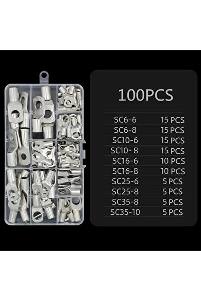 Choice5 100 قطعة 70/240 قطعة أطراف توصيل حلقية للكابلات 35 مم²، موصلات أسلاك ...