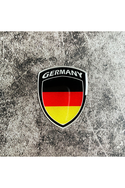 Choice14 DE 3D Reflective Epoxy Resin National Flag Stickers Motorcycle Scoot...